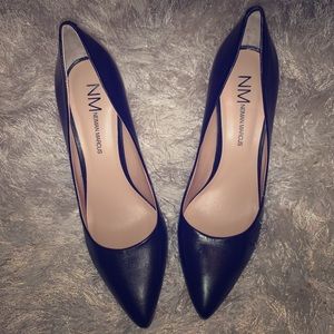 Neiman Marcus Pointed Toe Prestige Leather Pump
